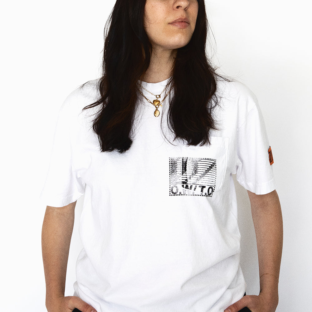 OG Hand Stamped Pocket Tee - White