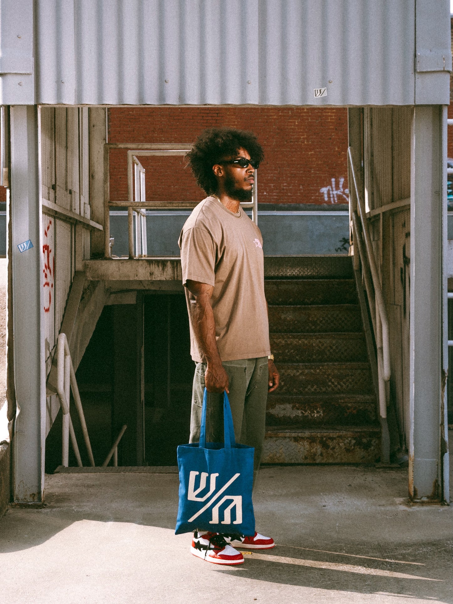 W Slash Tote - Blue